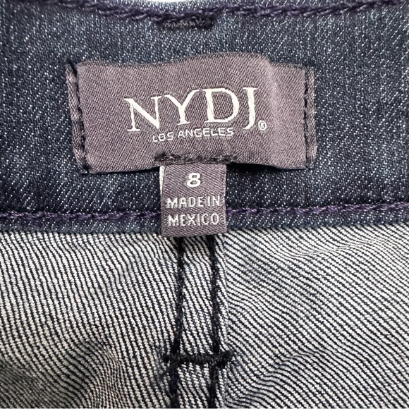 NYDJ Dayla Wide Cuff Denim Capri Pants size 8 - Picture 6 of 8